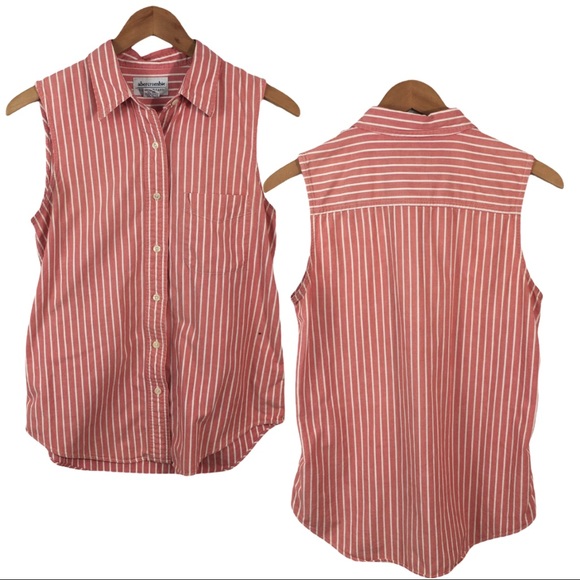 Abercrombie & Fitch Tops - WS412 Vtg Abercrombie Sleeveless Button Shirt M